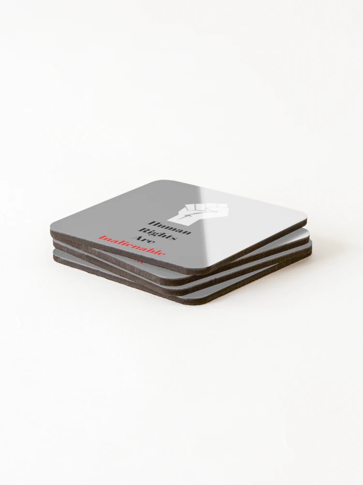 Thumbnail 4 of 5, Coasters (Set of 4), Human Rights Are Inalienable designed and sold by Freihalt.