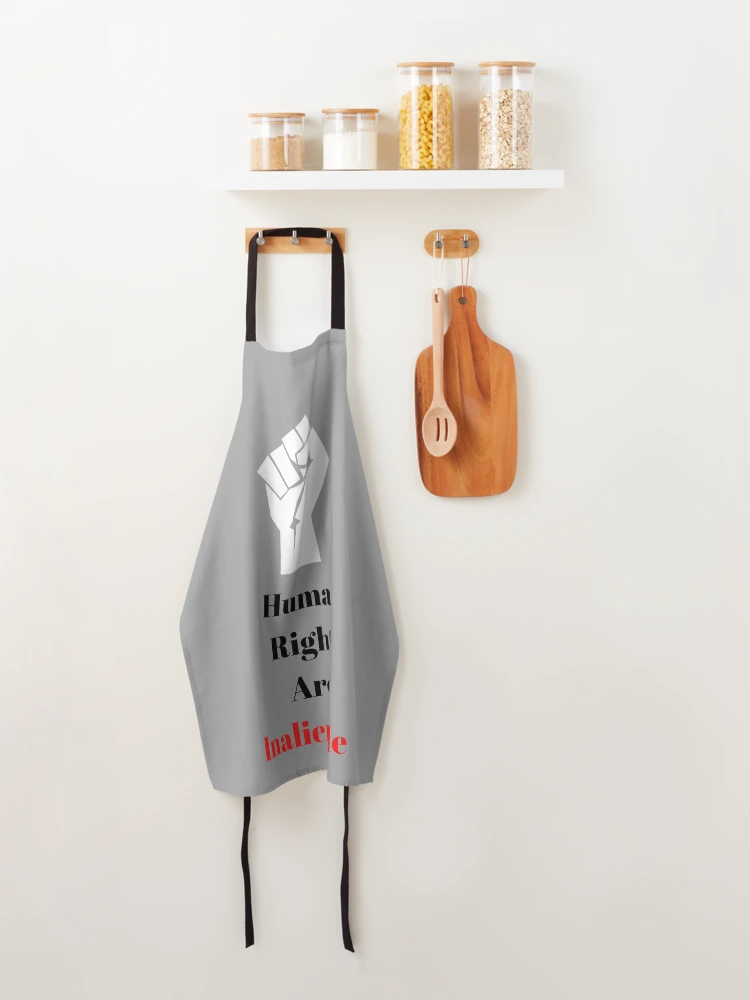 Thumbnail 4 of 6, Apron, Human Rights Are Inalienable designed and sold by Freihalt.
