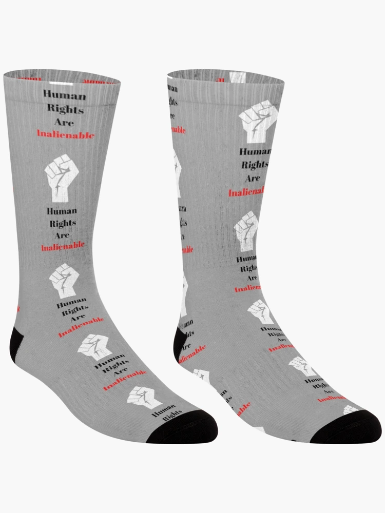 Thumbnail 3 of 5, Socks, Human Rights Are Inalienable designed and sold by Freihalt.