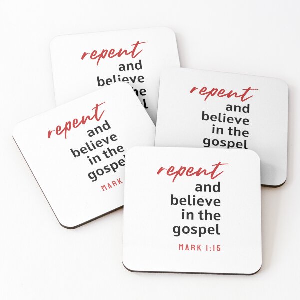 Item preview, Repent and believe the gospel- red designed and sold by EdenAndOlive.