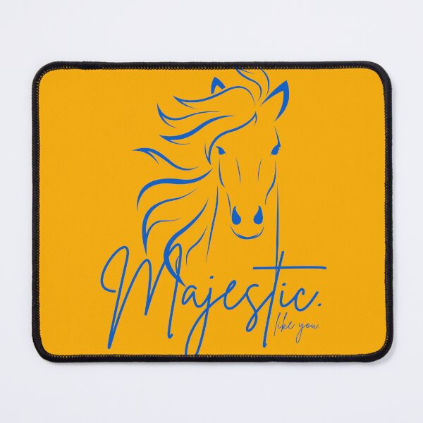 Item preview, "Majestic ... like you" Horse in Yellow and Blue designed and sold by Dream Big! by E. H..