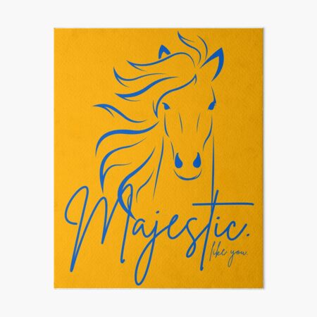 Item preview, "Majestic ... like you" Horse  in Yellow and Blue designed and sold by Dream Big! by E. H..
