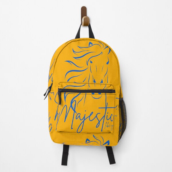 Item preview, "Majestic ... like you" Horse  in Yellow and Blue designed and sold by Dream Big! by E. H..