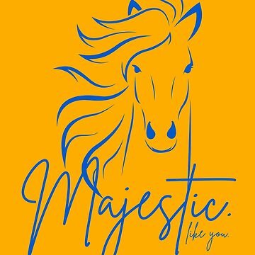 Artwork thumbnail, "Majestic ... like you" Horse in Yellow and Blue by Dream Big! by E. H.