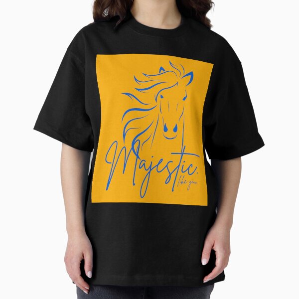 Item preview, "Majestic ... like you" Horse  in Yellow and Blue designed and sold by Dream Big! by E. H..