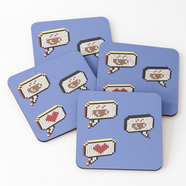 Item preview, Pixel art coffee messaging  designed and sold by Hola Ilustra.