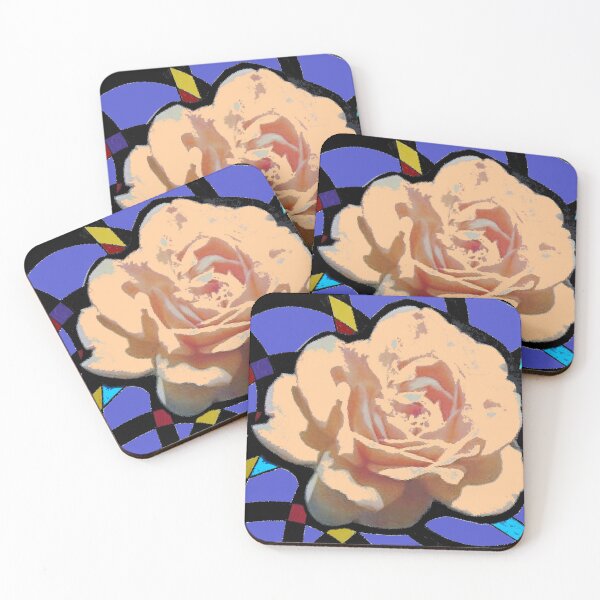 Item preview, Rose flower salmon colorful lines designed and sold by G-M-Designs.