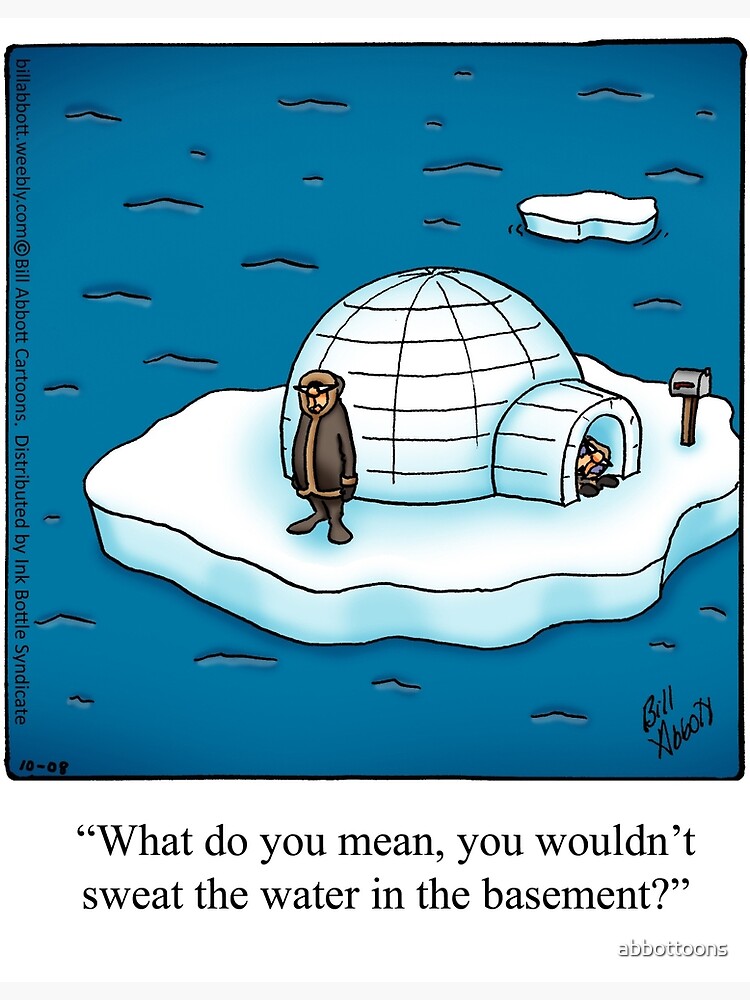 "Funny "Spectickles" Igloo Cartoon" Photographic Print by abbottoons