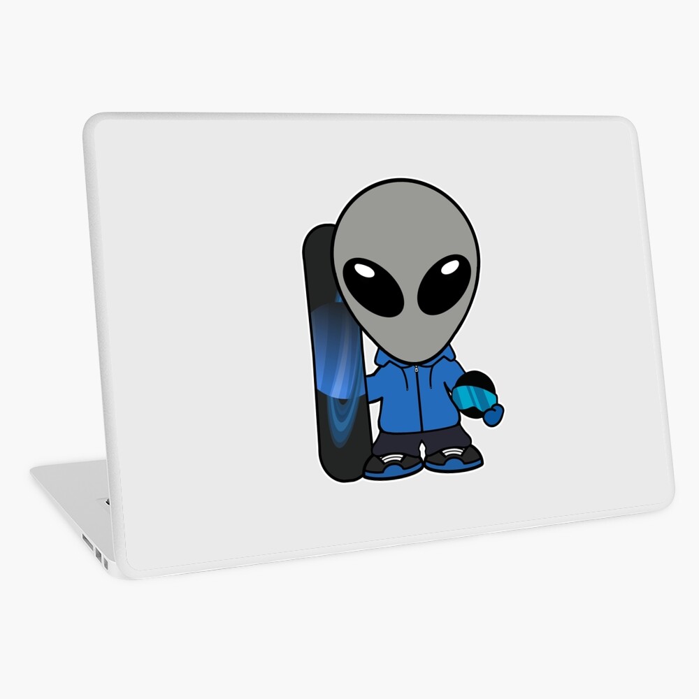 Alien Snowboarder  Laptop Skin WQDBSEKF