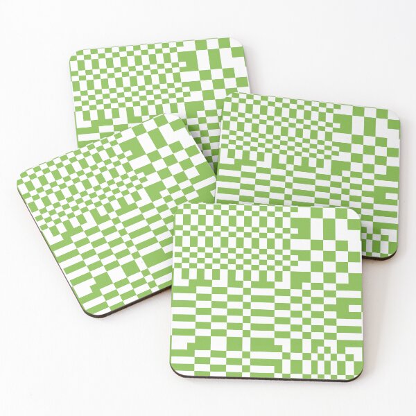 Item preview, Checkerboard Pattern - Green White designed and sold by technicolorable_art.