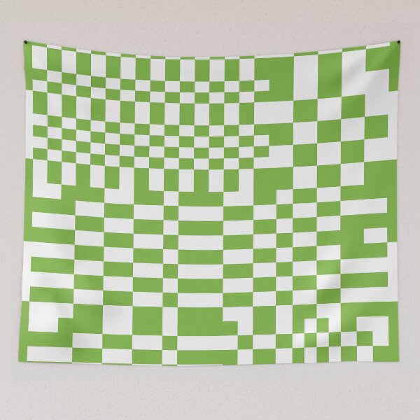 Item preview, Checkerboard Pattern - Green White designed and sold by technicolorable_art.