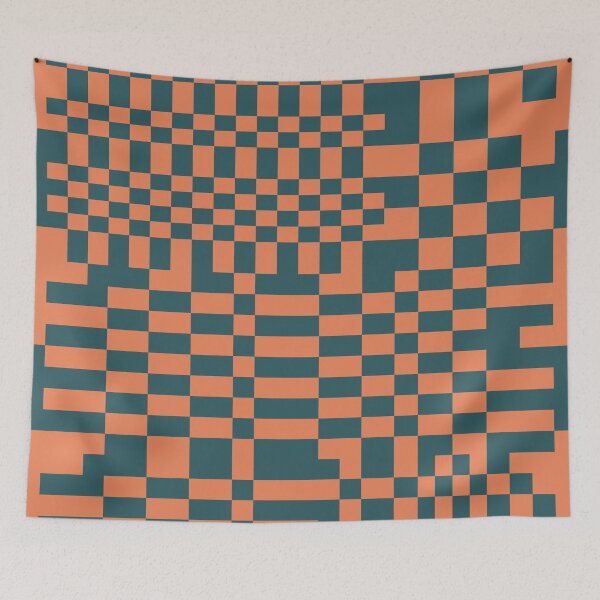 Item preview, Checkerboard Pattern - Green Orange designed and sold by technicolorable_art.