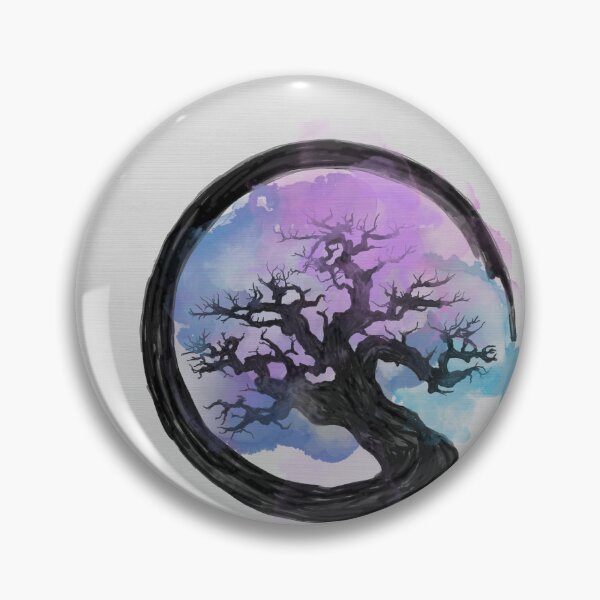Item preview, Enso Zen Circle and Bonsai Tree Alcohol Ink designed and sold by k9printart.