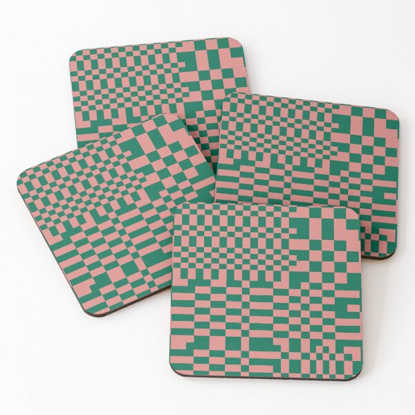 Item preview, Checkerboard Pattern - Green Pink designed and sold by technicolorable_art.