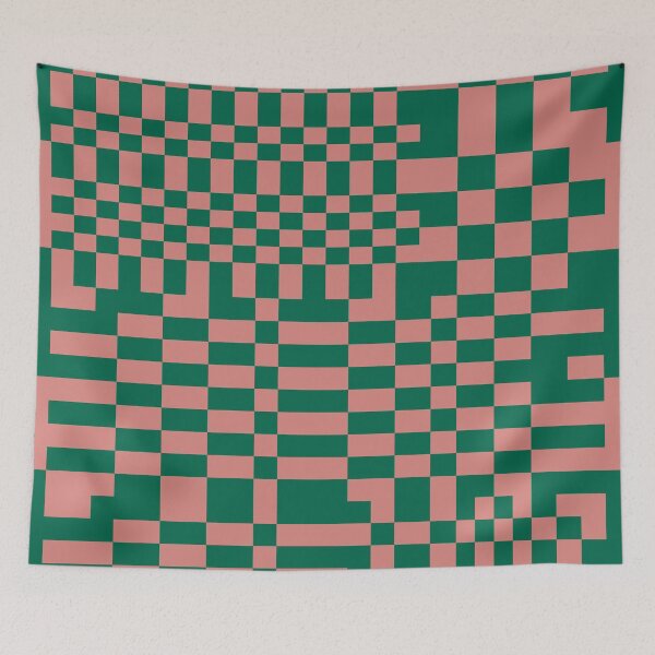 Item preview, Checkerboard Pattern - Green Pink designed and sold by technicolorable_art.