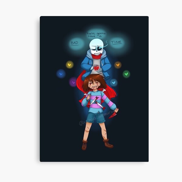 Frisk And Sans Undertale Canvas Print By Xxcharadxx Redbubble