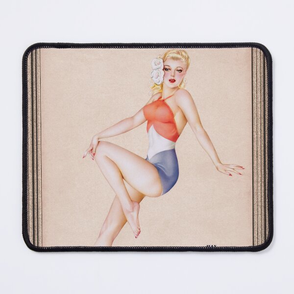 Item preview, July Varga Girl by Alberto Vargas Remastered Vintage Retro Xzendor7 Art Reproductions designed and sold by Xzendor7 Digital Art Creations.