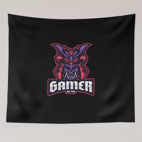 Item preview, Gamer for Life with Cool Samurai Helmet designed and sold by PRIVARSHU.