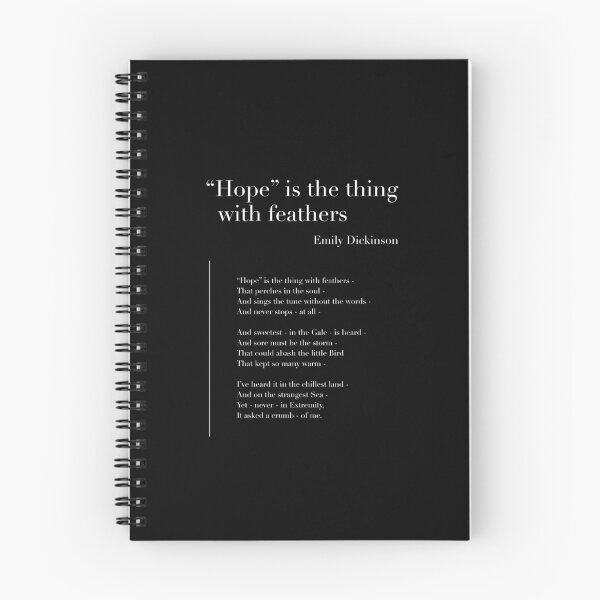Item preview, Hope is the thing with feathers by Emily Dickinson - Black background designed and sold by wisemagpie.
