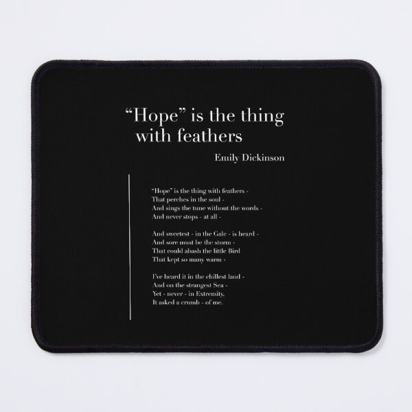 Item preview, Hope is the thing with feathers by Emily Dickinson - Black background designed and sold by wisemagpie.