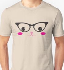 Cute kitty in glasses Unisex T-Shirt