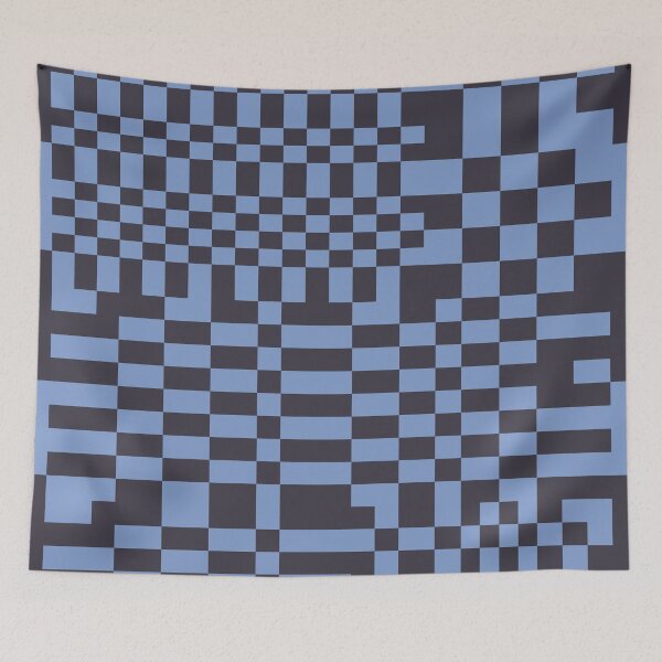 Item preview, Checkerboard Pattern - Black Blue 2 designed and sold by technicolorable_art.