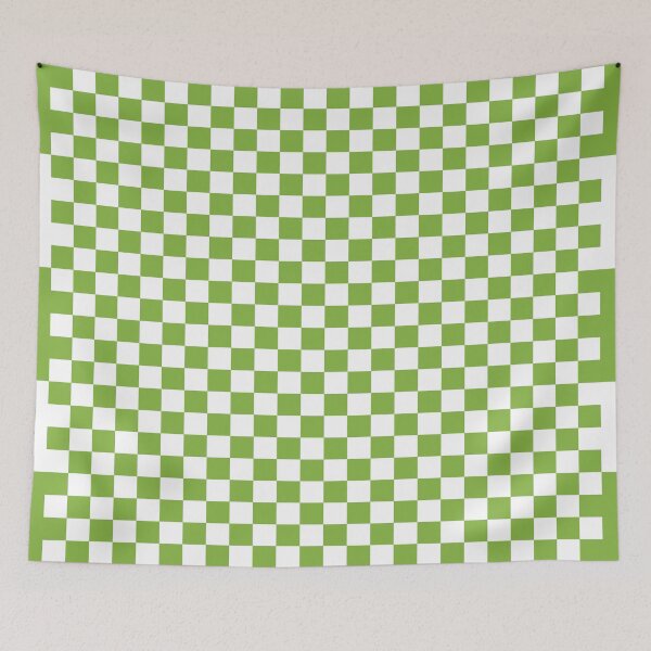 Item preview, Checkerboard Pattern - Green White designed and sold by technicolorable_art.