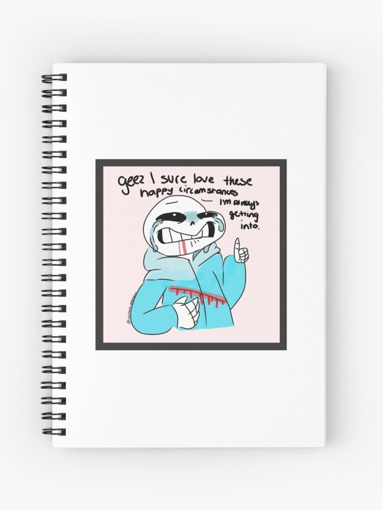 Sans Undertale Fan Art Spiral Notebook By Xxcharadxx Redbubble