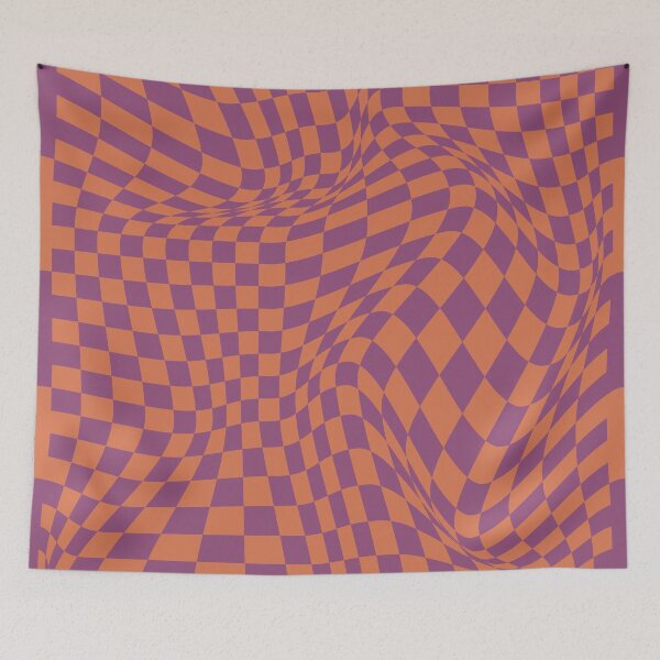 Item preview, Checkerboard Pattern - Purple Orange designed and sold by technicolorable_art.