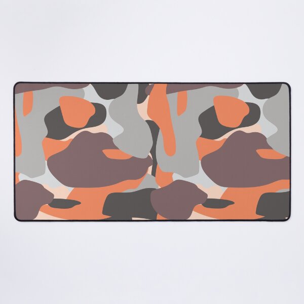 Item preview, Abstract military camouflage pattern style, orange gray color designed and sold by Nesdigiart.