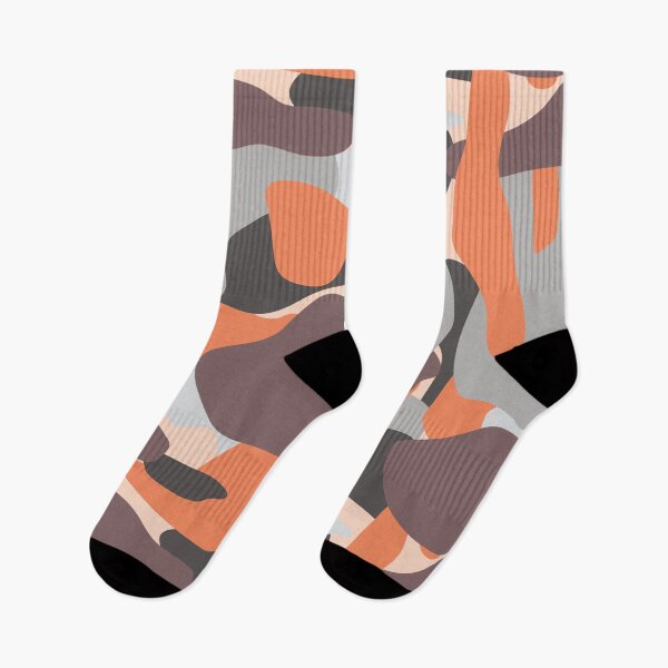 Item preview, Abstract military camouflage pattern style, orange gray color designed and sold by Nesdigiart.