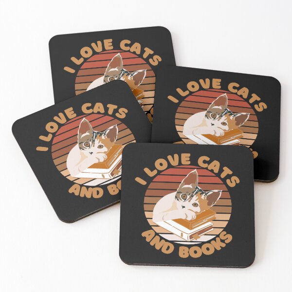 Item preview, I LOVE CATS AND BOOKS - Funny Cat Pictures with captions for cat sayings lovers designed and sold by FunnyCatsFam.