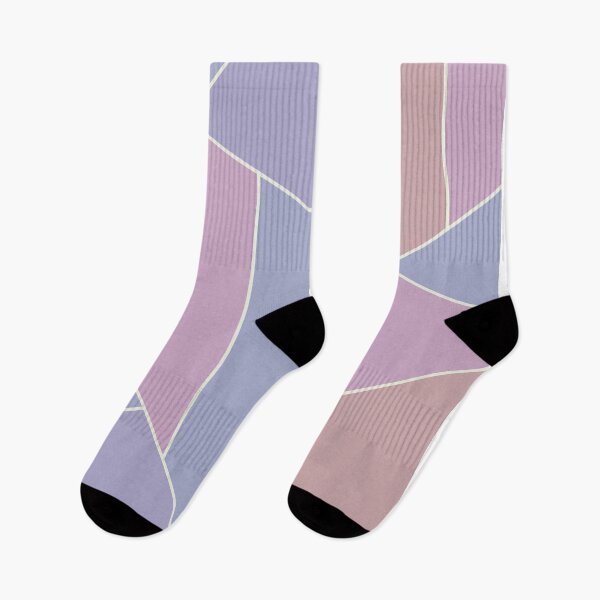 Item preview, Geometric pastel pink and blue design with gold trim designed and sold by Rondarlen.