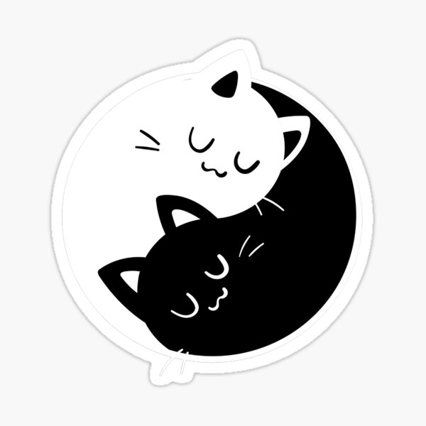 Vista previa del artículo con la obra «Gatos Ying-Yang», diseñado y vendido por Firetree.