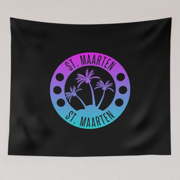 Item preview, St. Maarten Purple and Blue Gradient  | Sint Maarten | Saint Martin | Vacation, holiday trip, Travel gifts designed and sold by Violet Treasures.