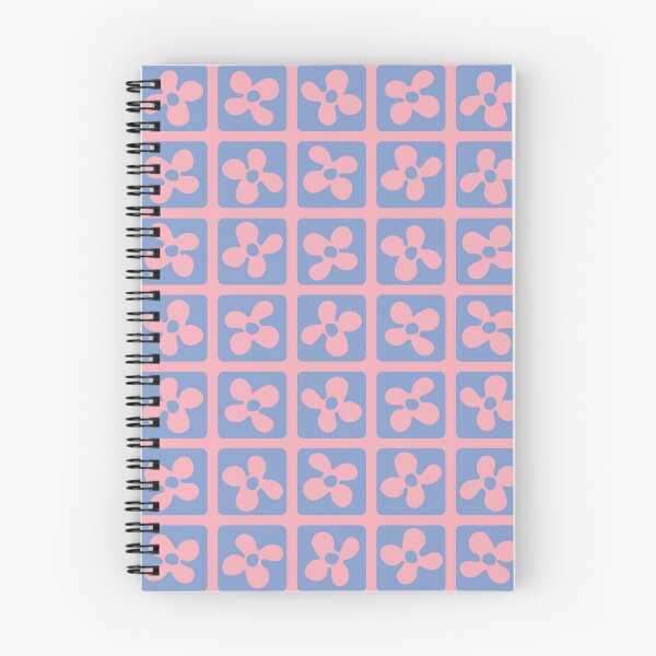 Item preview, Retro Flowers Pattern - Blue Pink designed and sold by technicolorable_art.