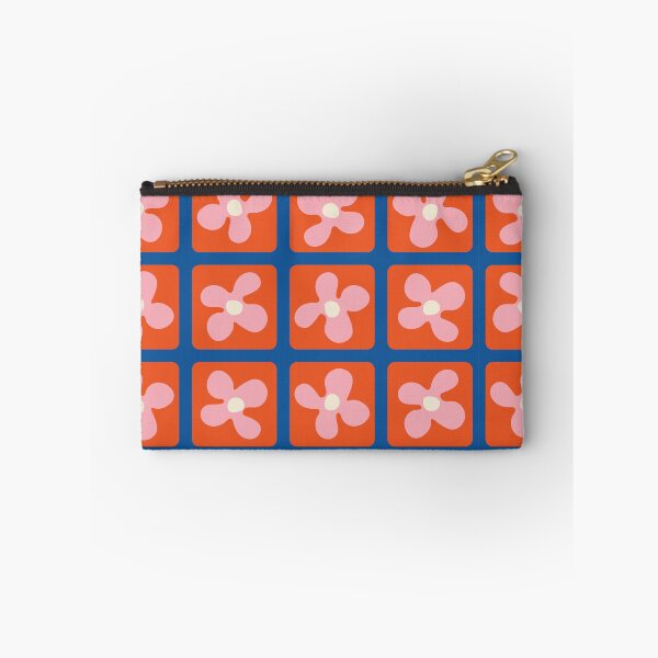 Item preview, Retro Flowers Pattern - Red Blue designed and sold by technicolorable_art.