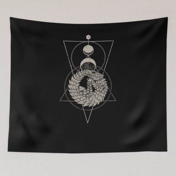 Item preview, Occult ouroboros armadillo girdled lizard ink illustration   designed and sold by RedFinchDesigns.