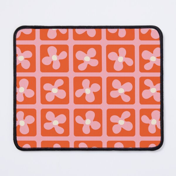 Item preview, Retro Flowers Pattern - Red Pink designed and sold by technicolorable_art.