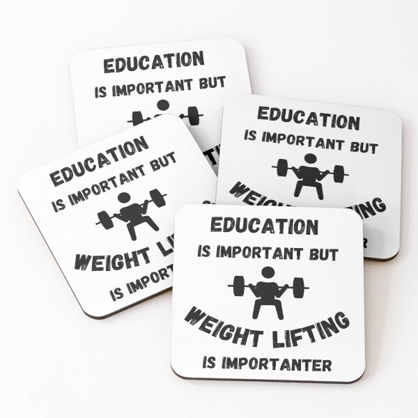 Item preview, Education Is Important But Weight Lifting Is Importanter Lifter designed and sold by LuckyKermit.