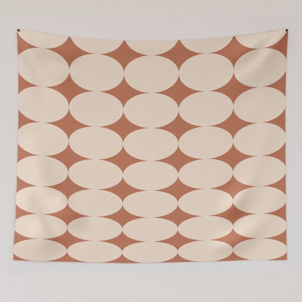 Aperçu de l'œuvre Retro Round Pattern - Brown créée et vendue par technicolorable_art.