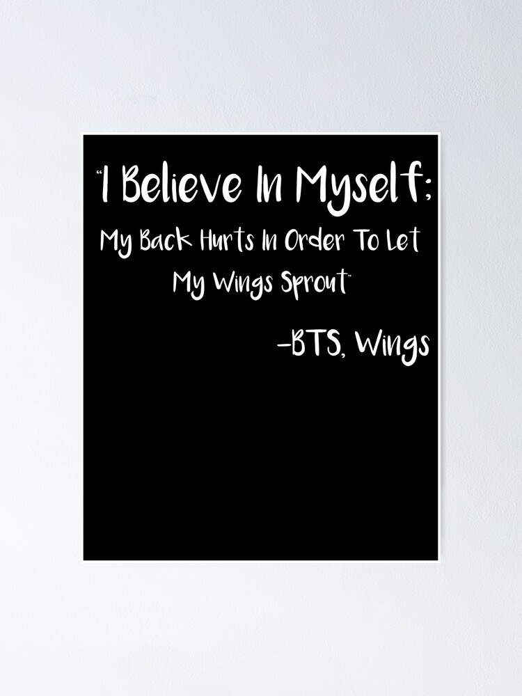 "BTS Wings Lyrics Quote" Poster for Sale by hallyupunch Redbubble