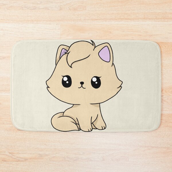 Item preview, light yellow kawaii cat designed and sold by EveryCuteThings.