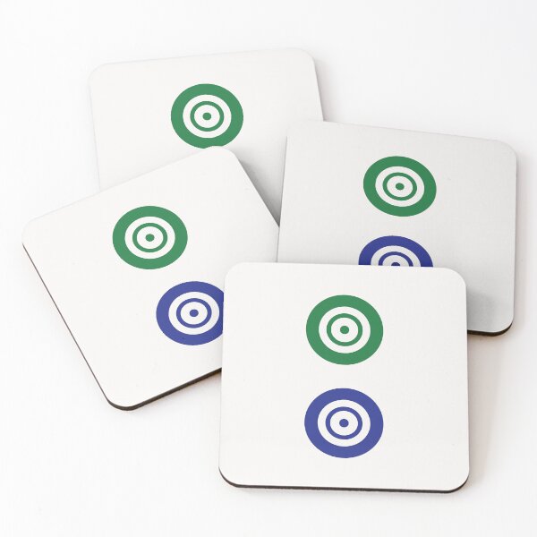 Item preview, Two Circle Wheel Dot Er Tong 筒 Tile. It's Mahjong Time! designed and sold by teeworthy.