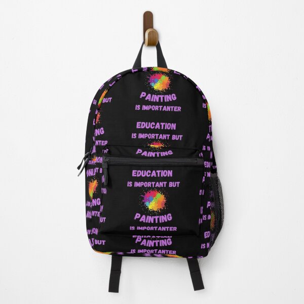 Item preview, Education Is Important But Painting Is Importanter Splashed Colors In Black designed and sold by LuckyKermit.