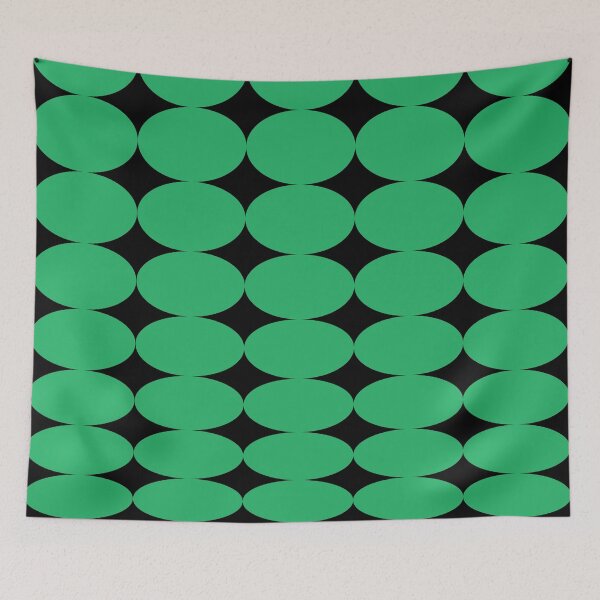 Aperçu de l'œuvre Retro Round Pattern - Green Black créée et vendue par technicolorable_art.