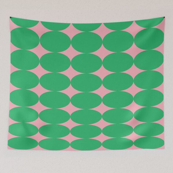 Aperçu de l'œuvre Retro Round Pattern - Green Pink créée et vendue par technicolorable_art.