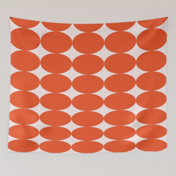Aperçu de l'œuvre Retro Round Pattern - Orange créée et vendue par technicolorable_art.