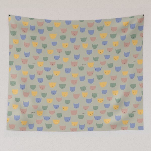 Item preview, Sprinkle cats Green background designed and sold by ToveNordqvist.