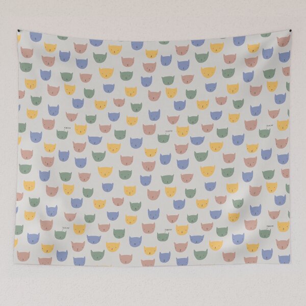 Item preview, Sprinkle cats Grey background designed and sold by ToveNordqvist.